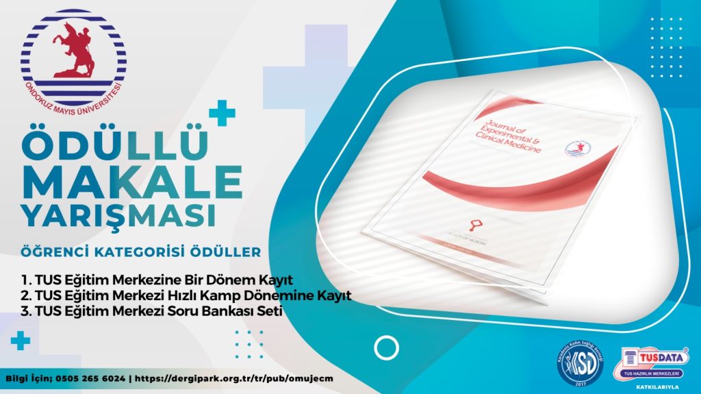 Journal of Experimental and Clinical Medicine dergisi Ödüllü Makale yarışması